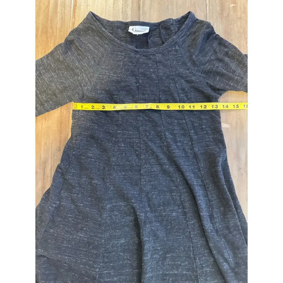 Ganni Womens Fit and Flare Midi Jersey Dress Scooped Neck Minimalist SIZE XS/S - Picture 5 of 6